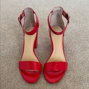 Calvin Klein Red Heeled Sandals